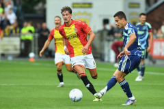 OPS - DEVENTER- THE NETHERLANDS -  17 JULY 2025:  Milan Smit and Raul Moro  during the eredivisiematch between Go Ahead Eagles and AFC Ajax at the pitch of Go Ahead Eagles the Adelaarshorst on the 17th of july 2025  in Deventer the Netherlands (photo Wout van Zoeren/OrangePictures)