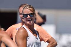 27-06-2019: Atletiek: Trainingen 4 x 100 meter heren en dames: PapendalV.l.n.r: Dafne SchippersTraining estafetteploegen 4 x 100 m Papendal