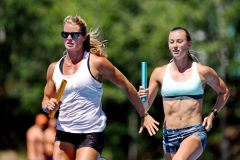 27-06-2019: Atletiek: Trainingen 4 x 100 meter heren en dames: PapendalV.l.n.r: Dafne Schippers, Nadine VisserTraining estafetteploegen 4 x 100 m Papendal
