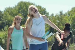 27-06-2019: Atletiek: Trainingen 4 x 100 meter heren en dames: PapendalV.l.n.r: Nadine Visser, Marije van HunenstijnTraining estafetteploegen 4 x 100 m Papendal